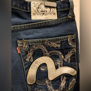 Evisu Embroidered Dragons Selvaged Denim